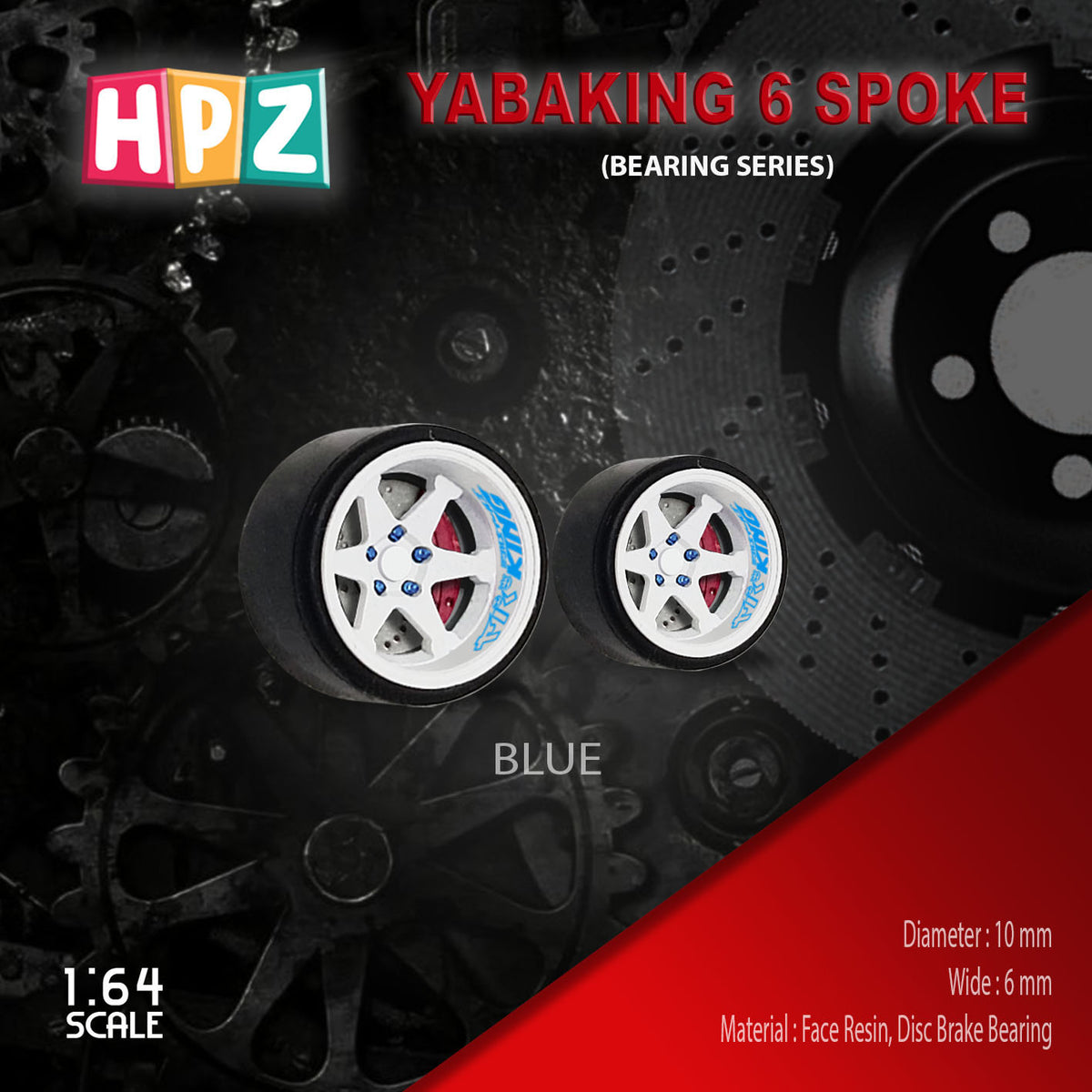 HPZ Wheels Model Yabaking 6 Spoke 326 Power Bearing Series