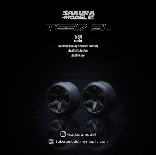 Sakura - Custom wheel 64 scale model TE37 SL