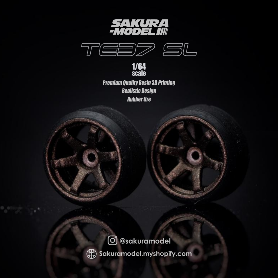 Sakura - Custom wheel 64 scale model TE37 SL