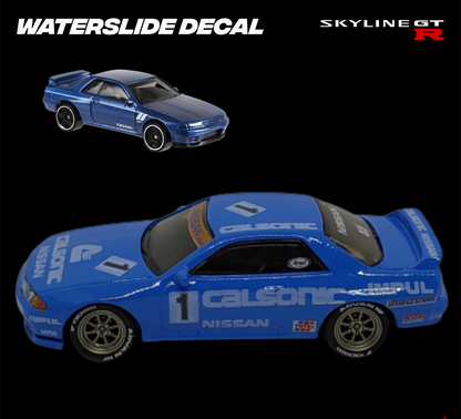 Decal Set Hotwheels Skyline R32 Calsonic JGTC