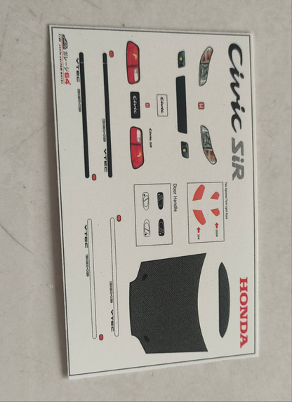 Decal set Hotwheels Civic EG6