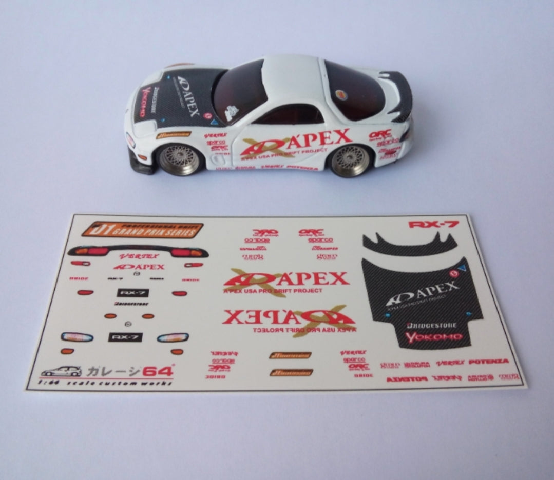 Decal set Hotwheels Mazda RX7 FD D1 Grandprix