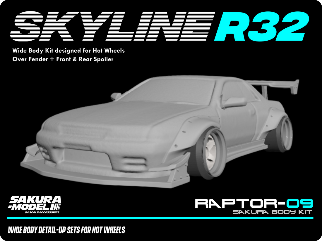 Sakura - Add on Body kit for Hot Wheels Skyline R32