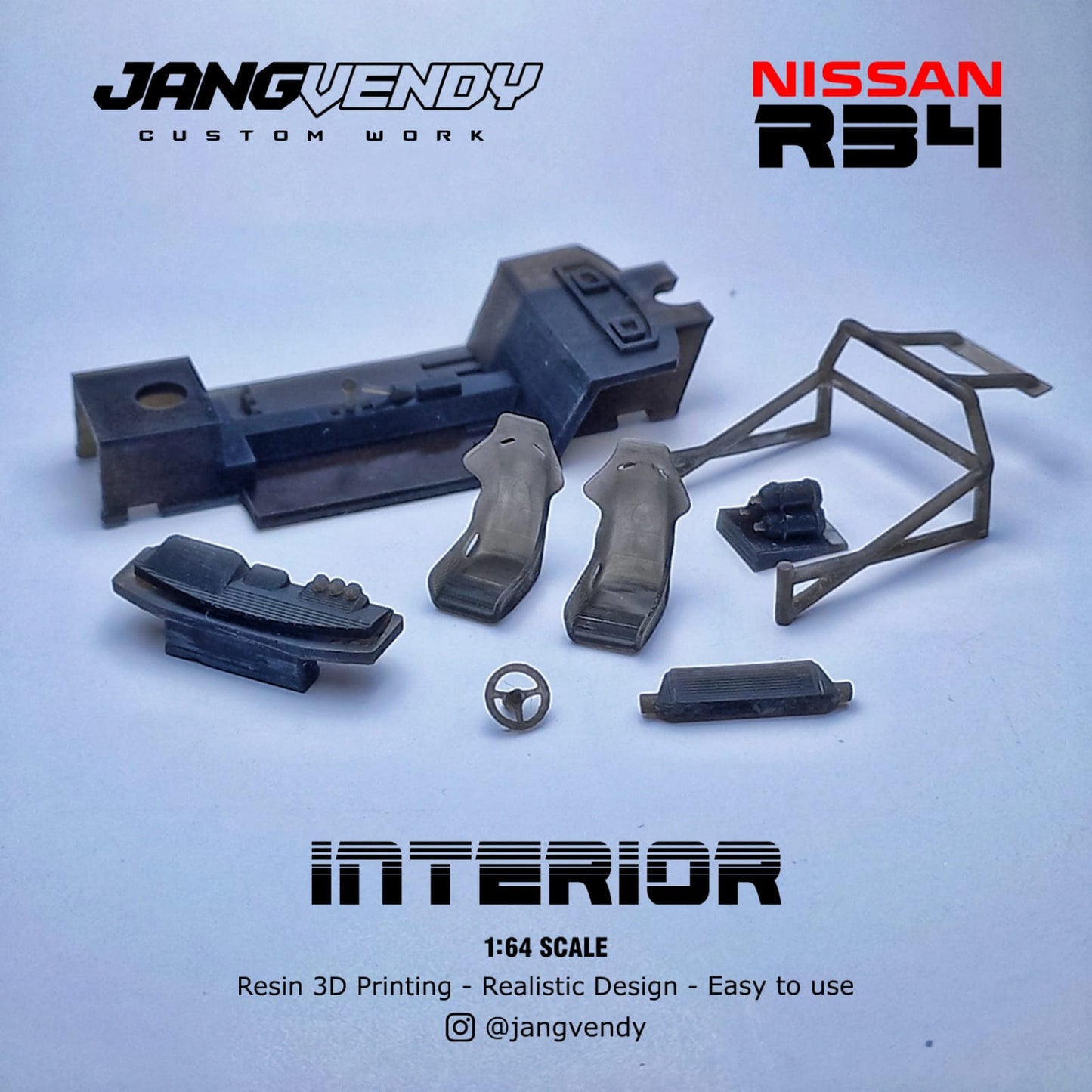 JV Accessories 1:64 R34 Interior Set