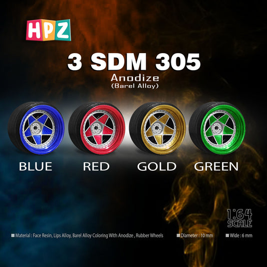 HPZ Wheels Model 3SDM 3.05 Anodize Series