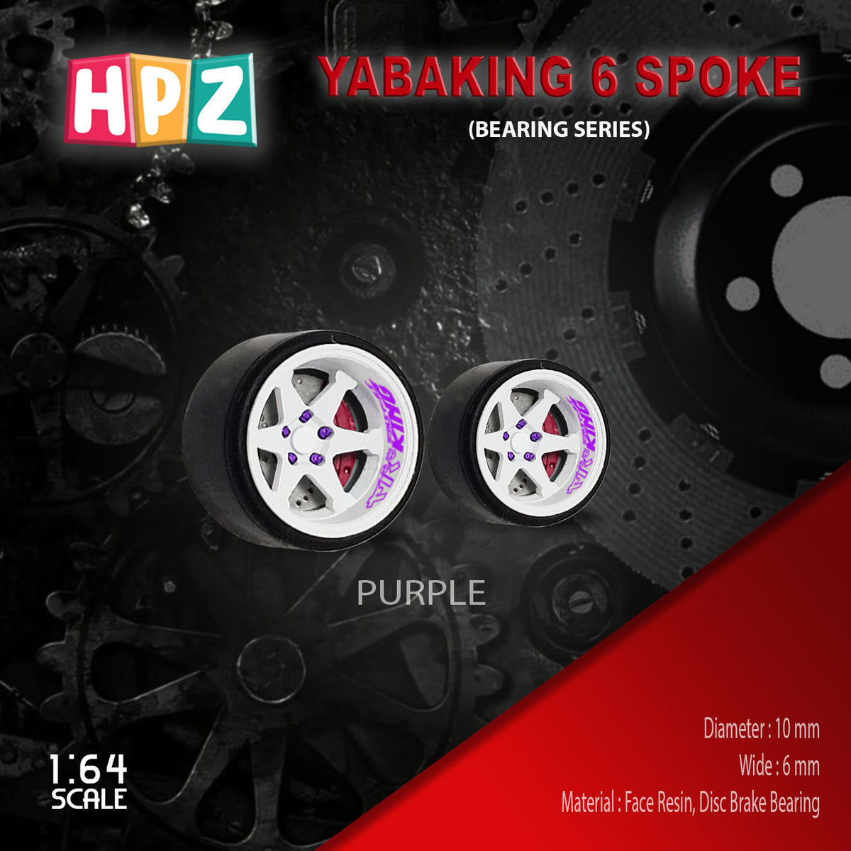 HPZ Wheels Model Yabaking 6 Spoke 326 Power Bearing Series