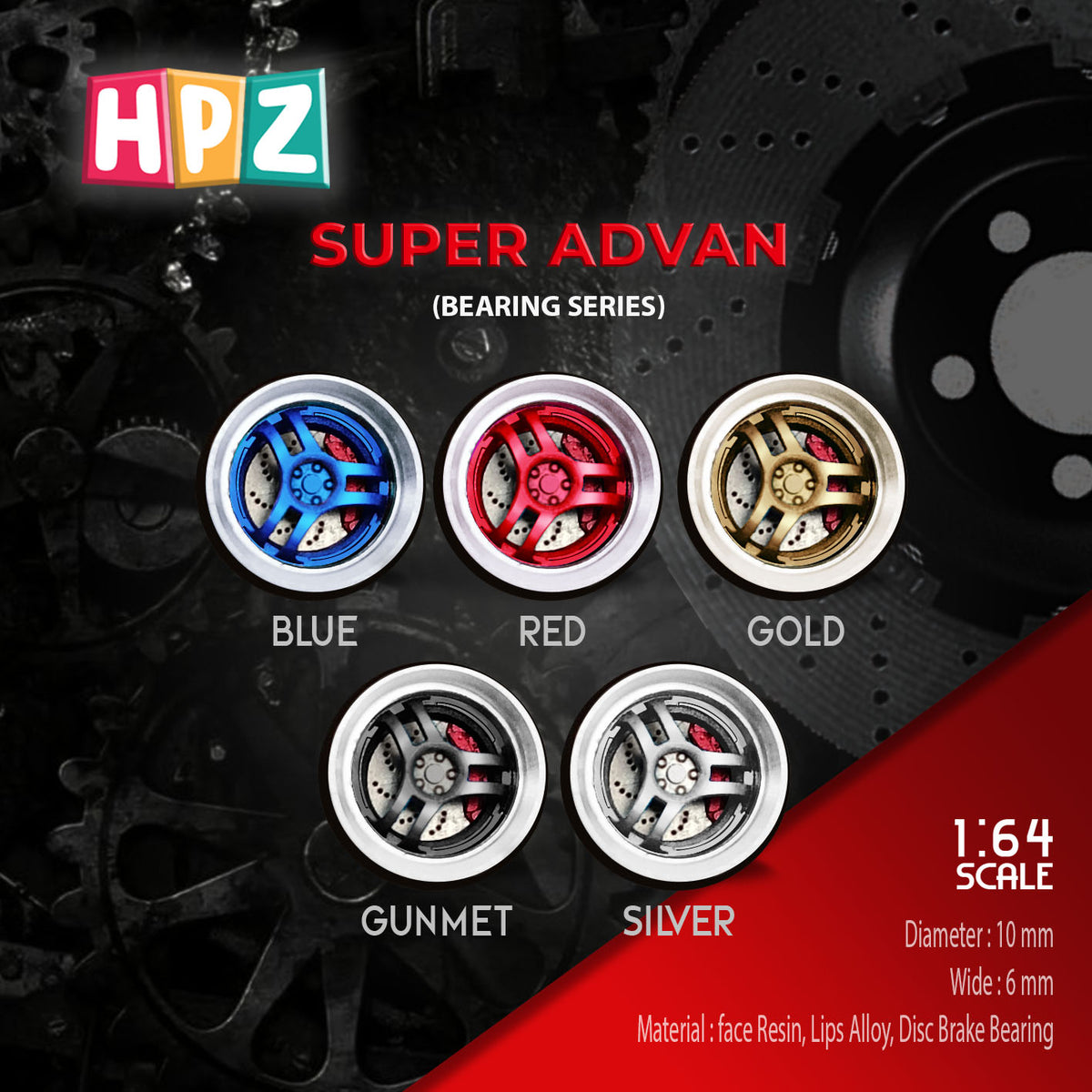 HPZ Wheels Model Super Advan Bearing Series