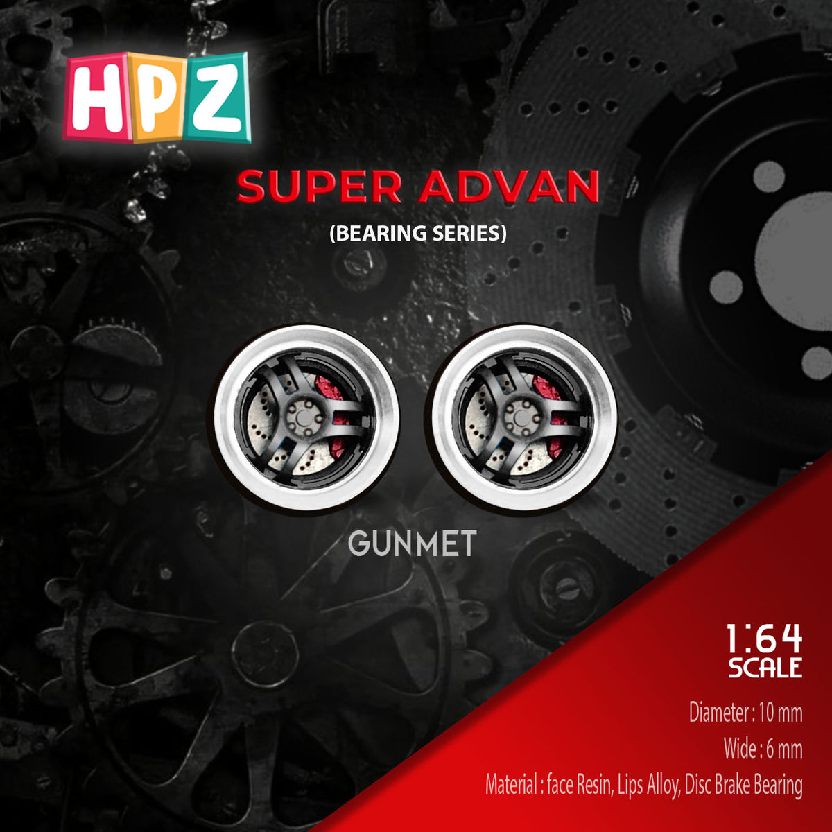 HPZ Wheels Model Super Advan Bearing Series