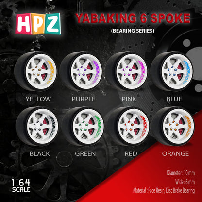 HPZ Wheels Model Yabaking 6 Spoke 326 Power Bearing Series