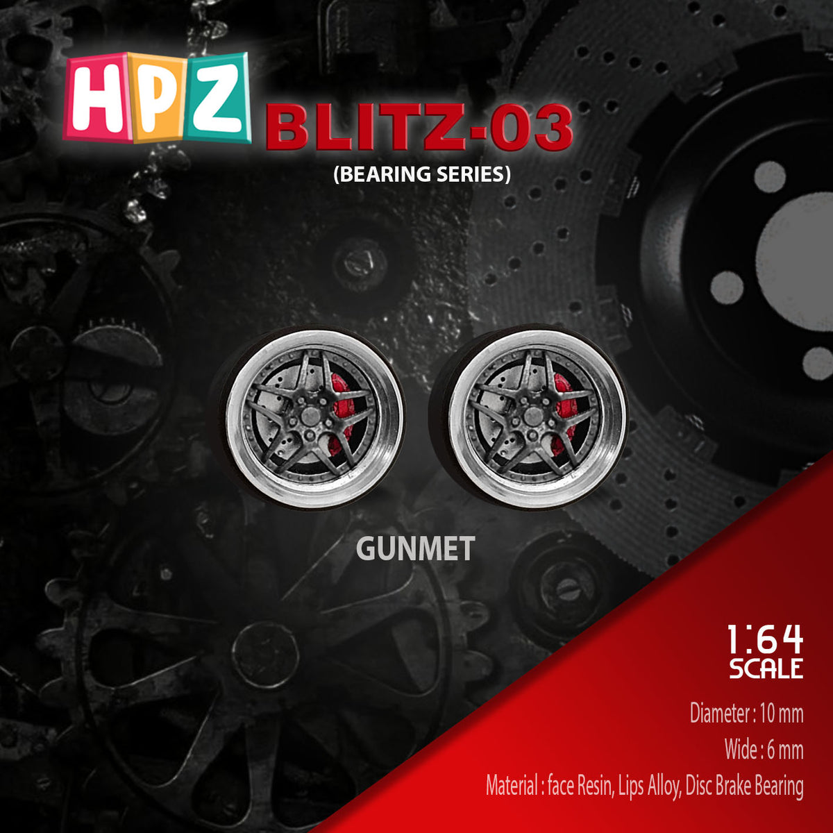 HPZ Wheels Model Blitz 03 Bearing Series