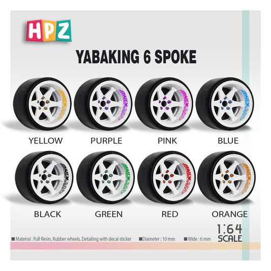 HPZ Wheels Model Yabaking 6 Spoke 326 Power