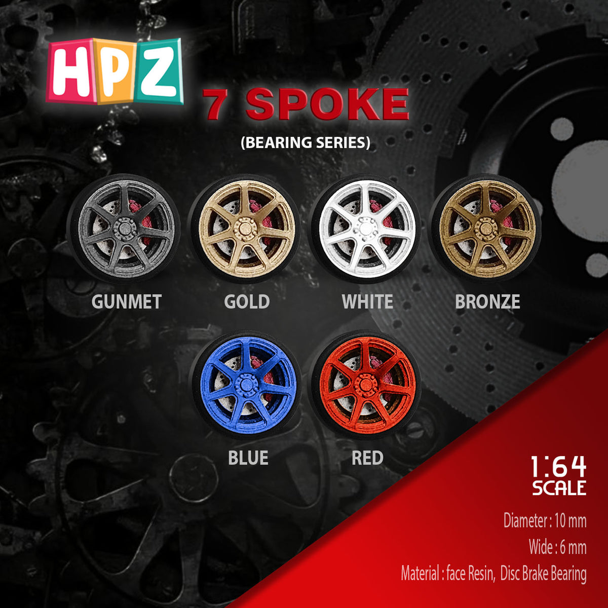 HPZ Wheels Model Spoke 7 Bearing Series