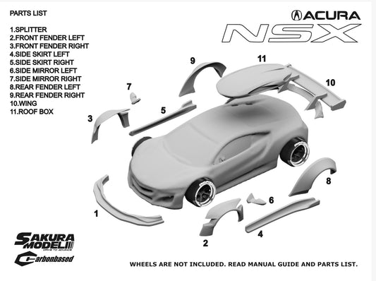 Sakura Model - Add on Body kit for Hot Wheels Acura NSX Concept
