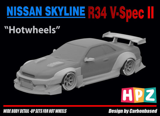 HPZ - Add on Body kit for Hot Wheels R34 V-Spec
