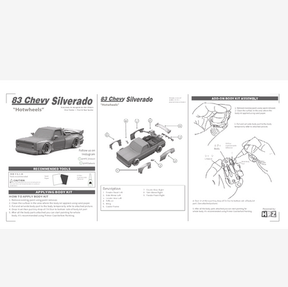 HPZ - Add on Body kit for Hot Wheels 83 Chevy Silverado